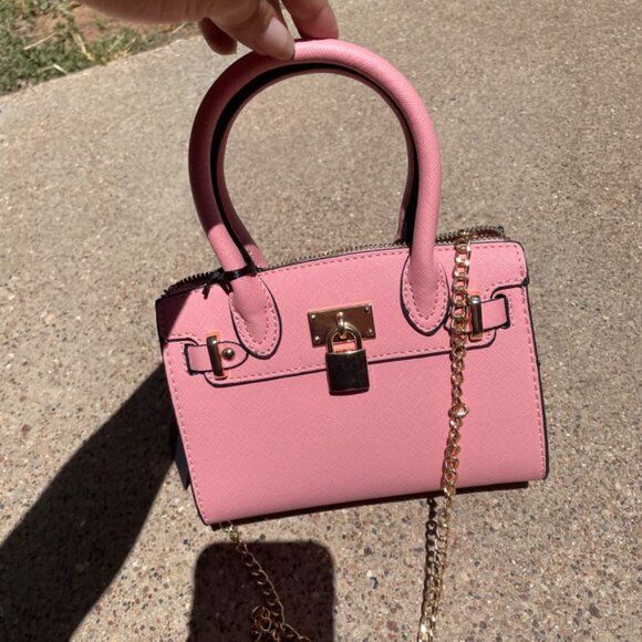 Neiman Marcus Pink Lock Elegant Evening Bag - Picture 3 of 5